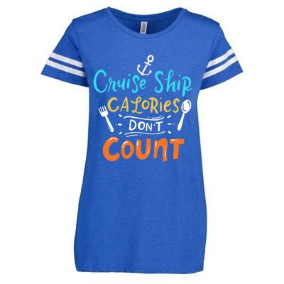 Cruise Ship Calories Don't Count Enza Ladies Jersey Football T-Shirt