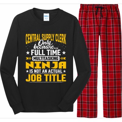 Central Supply Clerk Job Title Funny Central Supply Worker Long Sleeve Pajama Set