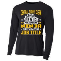 Central Supply Clerk Job Title Funny Central Supply Worker Cooling Performance Long Sleeve Crew