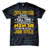 Central Supply Clerk Job Title Funny Central Supply Worker Tie-Dye T-Shirt