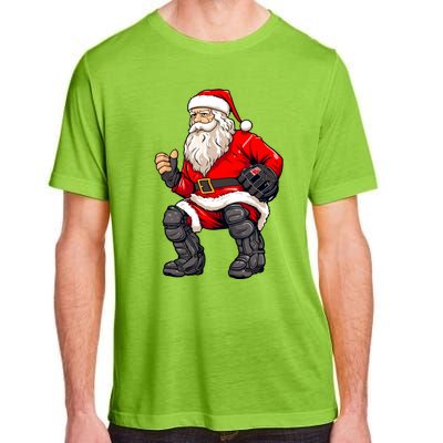 Christmas Santa Claus Dunking A Baseball Funny Xmas Cute Gift Adult ChromaSoft Performance T-Shirt