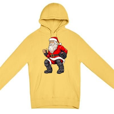 Christmas Santa Claus Dunking A Baseball Funny Xmas Cute Gift Premium Pullover Hoodie