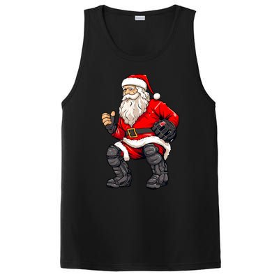 Christmas Santa Claus Dunking A Baseball Funny Xmas Cute Gift PosiCharge Competitor Tank