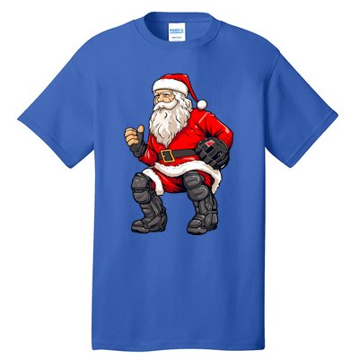 Christmas Santa Claus Dunking A Baseball Funny Xmas Cute Gift Tall T-Shirt