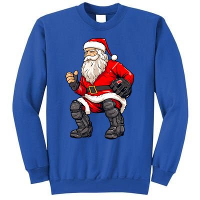 Christmas Santa Claus Dunking A Baseball Funny Xmas Cute Gift Tall Sweatshirt