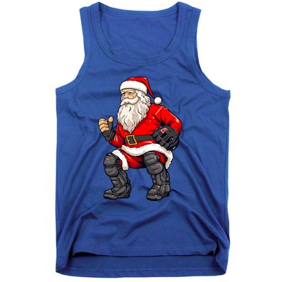 Christmas Santa Claus Dunking A Baseball Funny Xmas Cute Gift Tank Top