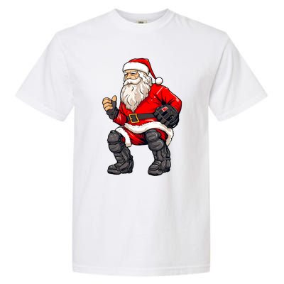 Christmas Santa Claus Dunking A Baseball Funny Xmas Cute Gift Garment-Dyed Heavyweight T-Shirt