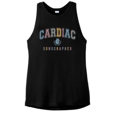 Cardiac Sonographer Ladies PosiCharge Tri-Blend Wicking Tank