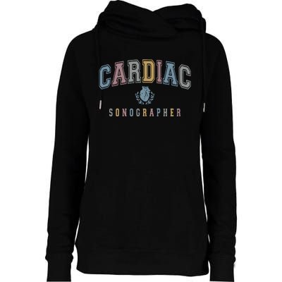 Cardiac Sonographer Womens Funnel Neck Pullover Hood