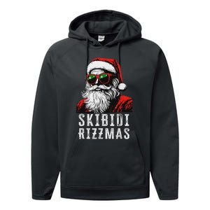 Christmas Santa Claus Merry Rizz Mas Sigmas Performance Fleece Hoodie