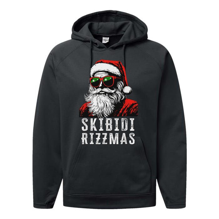 Christmas Santa Claus Merry Rizz Mas Sigmas Performance Fleece Hoodie