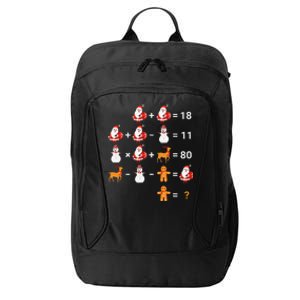 Christmas Santa Claus Fraction Cute Xmas Cookie Math Teacher City Backpack