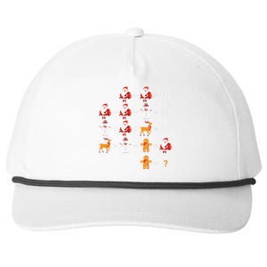 Christmas Santa Claus Fraction Cute Xmas Cookie Math Teacher Snapback Five-Panel Rope Hat