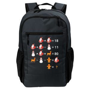 Christmas Santa Claus Fraction Cute Xmas Cookie Math Teacher Daily Commute Backpack