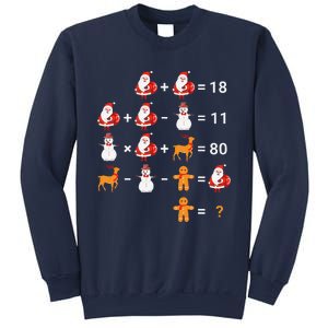 Christmas Santa Claus Fraction Cute Xmas Cookie Math Teacher Sweatshirt