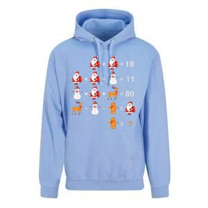 Christmas Santa Claus Fraction Cute Xmas Cookie Math Teacher Unisex Surf Hoodie