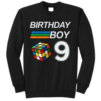 Competitive Speed Cubing 9 Years Old Birthday For Kids Sweatshirt