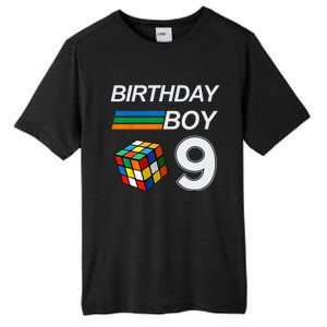 Competitive Speed Cubing 9 Years Old Birthday For Kids Tall Fusion ChromaSoft Performance T-Shirt