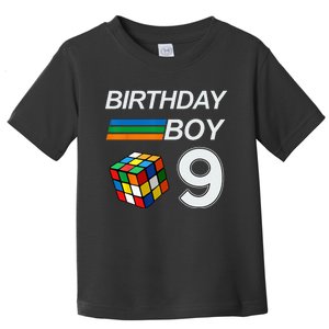 Competitive Speed Cubing 9 Years Old Birthday For Kids Toddler T-Shirt