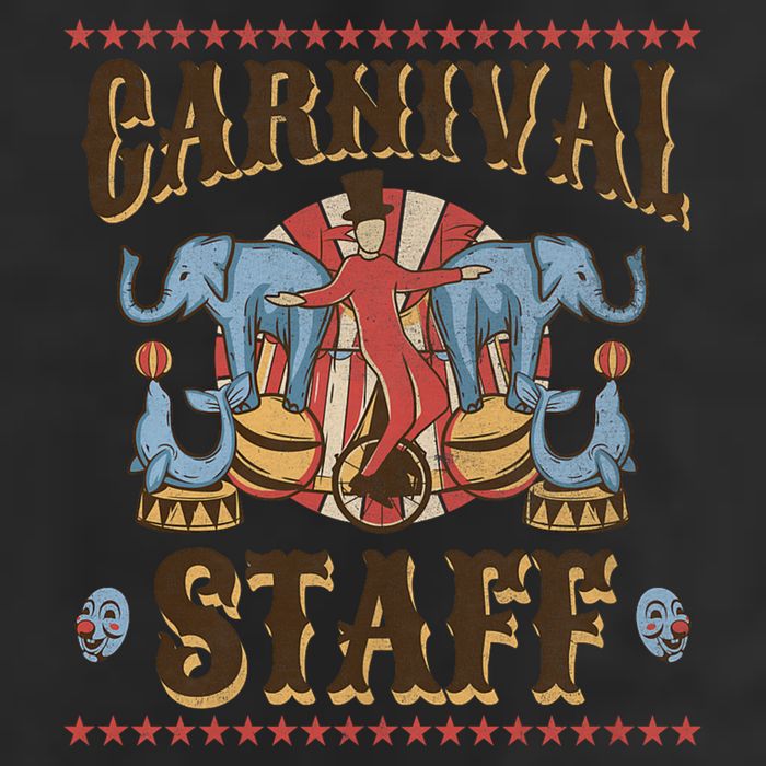 Carnival Staff Carnival 7 Panel Mesh Trucker Snapback Hat