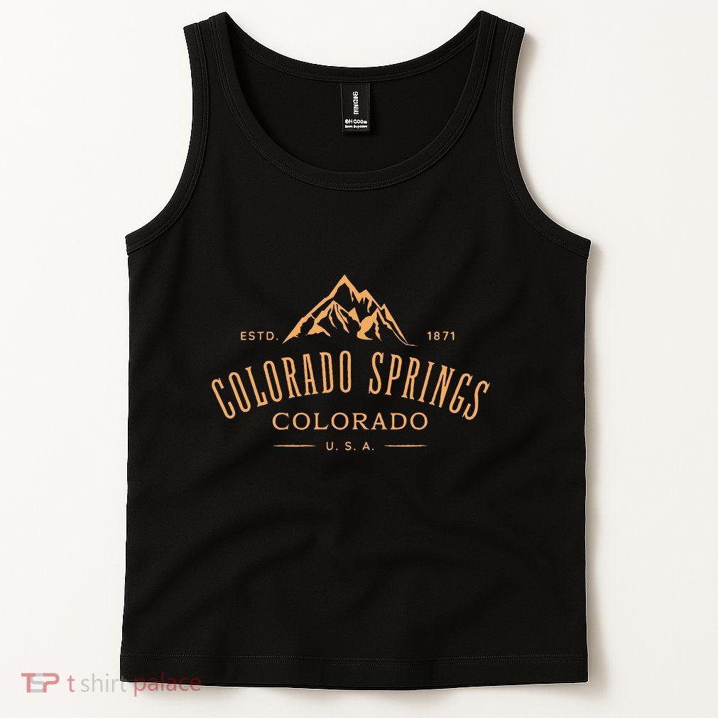 Colorado Springs Colorado Awesome Mountain Design Souvenir Tank Top