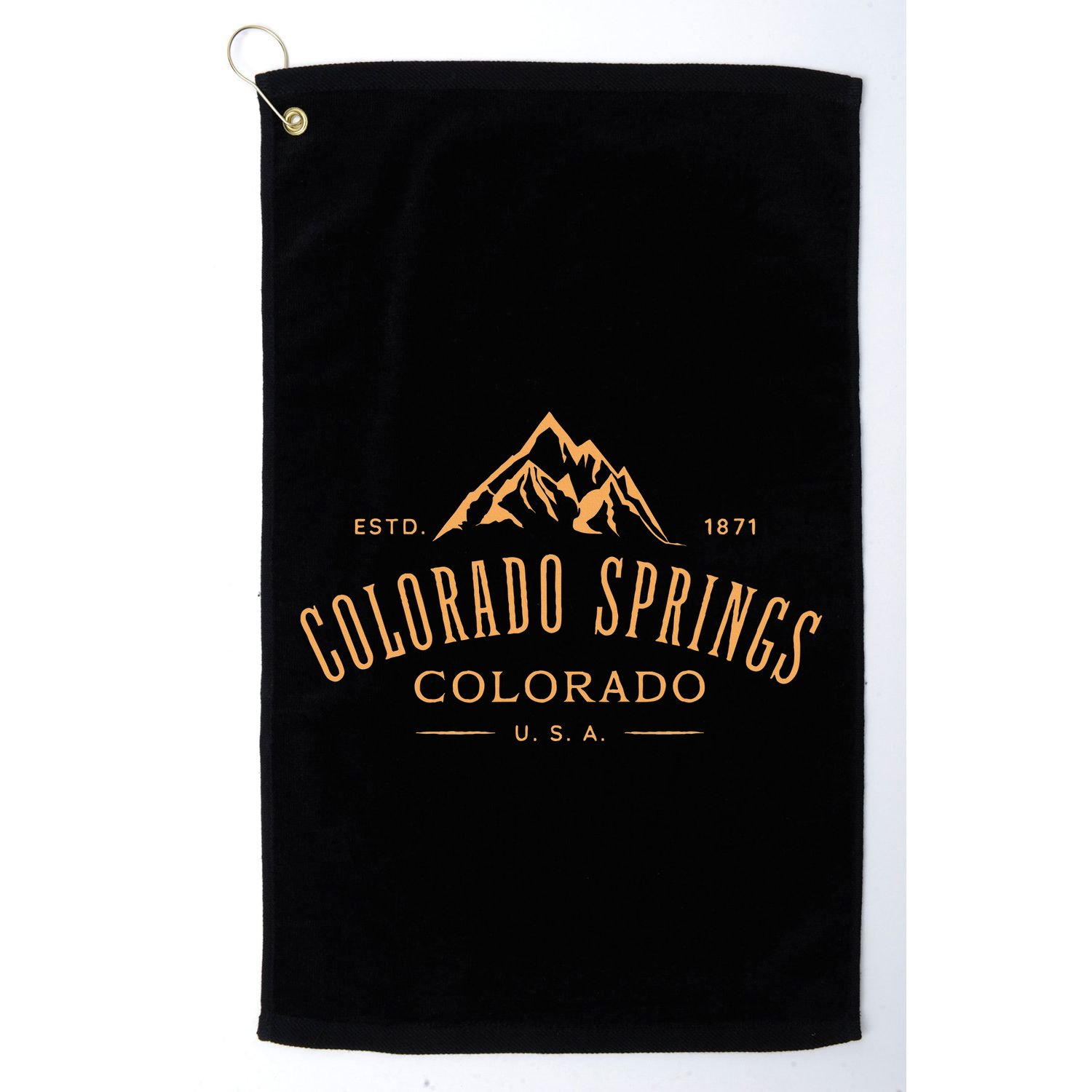 Colorado Springs Colorado Awesome Mountain Design Souvenir Golf Towel