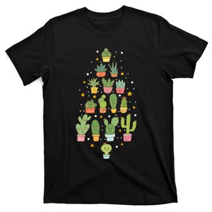 Cactus Succulent Christmas Tree Chistmas Season Vneck T-Shirt