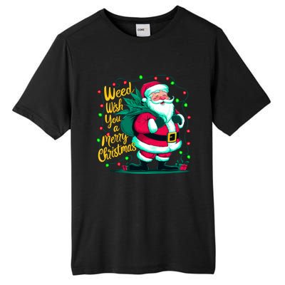 Christmas Snowflake Cannabis Marijuana Weed Leaf 420 Funny Gift Tall Fusion ChromaSoft Performance T-Shirt