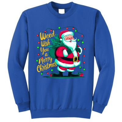 Christmas Snowflake Cannabis Marijuana Weed Leaf 420 Funny Gift Sweatshirt