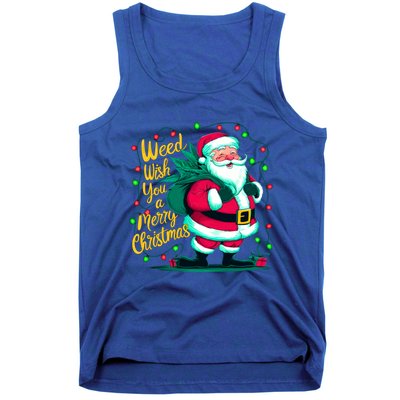 Christmas Snowflake Cannabis Marijuana Weed Leaf 420 Funny Gift Tank Top