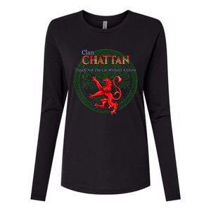 Chattan Scottish Clan Pride Family Motto Womens Cotton Relaxed Long Sleeve T-Shirt