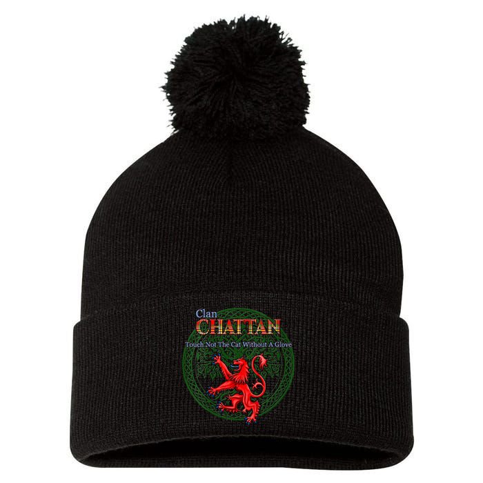 Chattan Scottish Clan Pride Family Motto Pom Pom 12in Knit Beanie