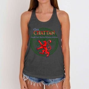 Chattan Scottish Clan Pride Family Motto Women's Knotted Racerback Tank