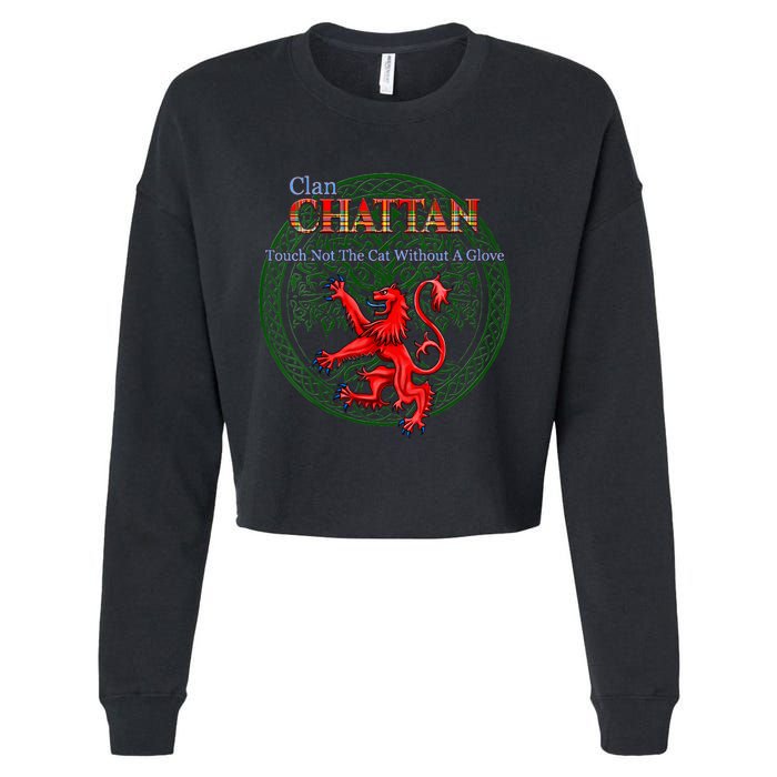 Chattan Scottish Clan Pride Family Motto Cropped Pullover Crew