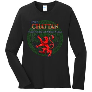 Chattan Scottish Clan Pride Family Motto Ladies Long Sleeve Shirt