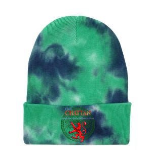 Chattan Scottish Clan Pride Family Motto Tie Dye 12in Knit Beanie