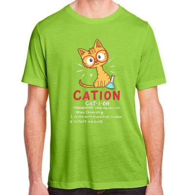 Cation Science Cat Funny Chemistry Chemist Science Teacher Adult ChromaSoft Performance T-Shirt