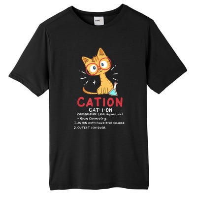 Cation Science Cat Funny Chemistry Chemist Science Teacher Tall Fusion ChromaSoft Performance T-Shirt