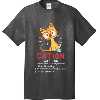 Cation Science Cat Funny Chemistry Chemist Science Teacher T-Shirt