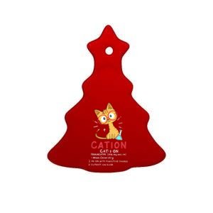 Cation Science Cat Funny Chemistry Chemist Science Teacher Ceramic Tree Ornament