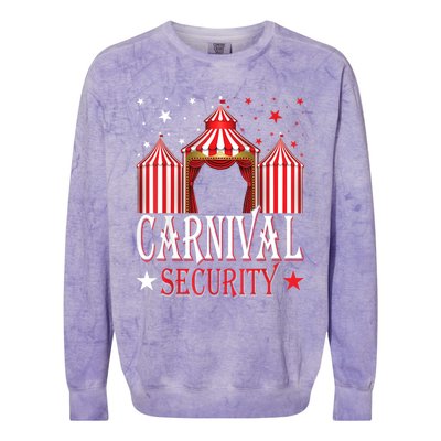 Carnival Security Circus Theme Amusement Park Carnival Party Colorblast Crewneck Sweatshirt