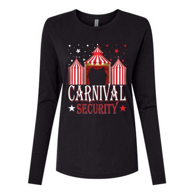 Carnival Security Circus Theme Amusement Park Carnival Party Womens Cotton Relaxed Long Sleeve T-Shirt