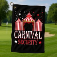 Carnival Security Circus Theme Amusement Park Carnival Party Golf Towel