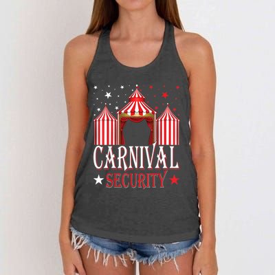 Carnival Security Circus Theme Amusement Park Carnival Party Women's Knotted Racerback Tank