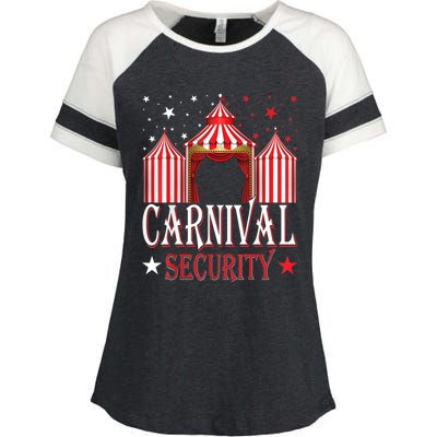 Carnival Security Circus Theme Amusement Park Carnival Party Enza Ladies Jersey Colorblock Tee