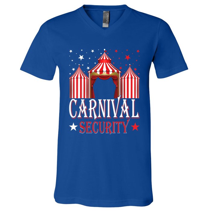 Carnival Security Circus Theme Amusement Park Carnival Party V-Neck T-Shirt