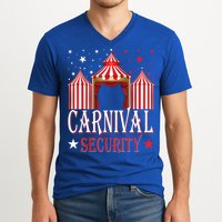 Carnival Security Circus Theme Amusement Park Carnival Party V-Neck T-Shirt