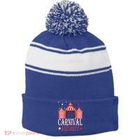 Carnival Security Circus Theme Amusement Park Carnival Party Stripe Pom Pom Beanie