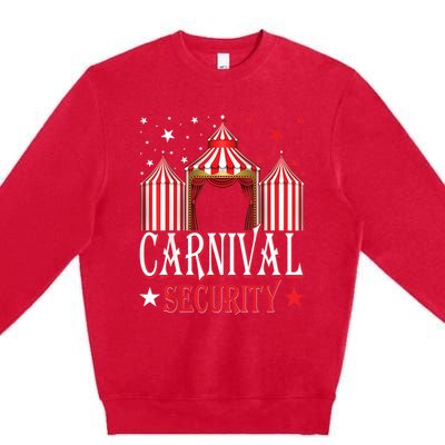 Carnival Security Circus Theme Amusement Park Carnival Party Premium Crewneck Sweatshirt