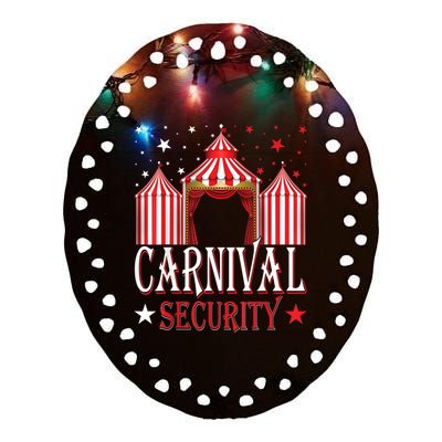 Carnival Security Circus Theme Amusement Park Carnival Party Ceramic Oval Ornament